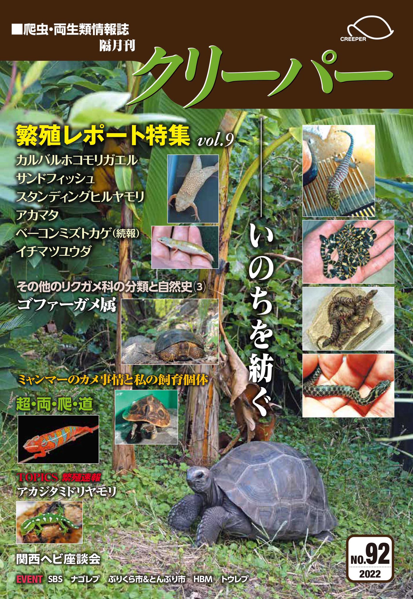 スーパーセール】 爬虫類 両生類情報誌 クリーパー CREEPER No.92