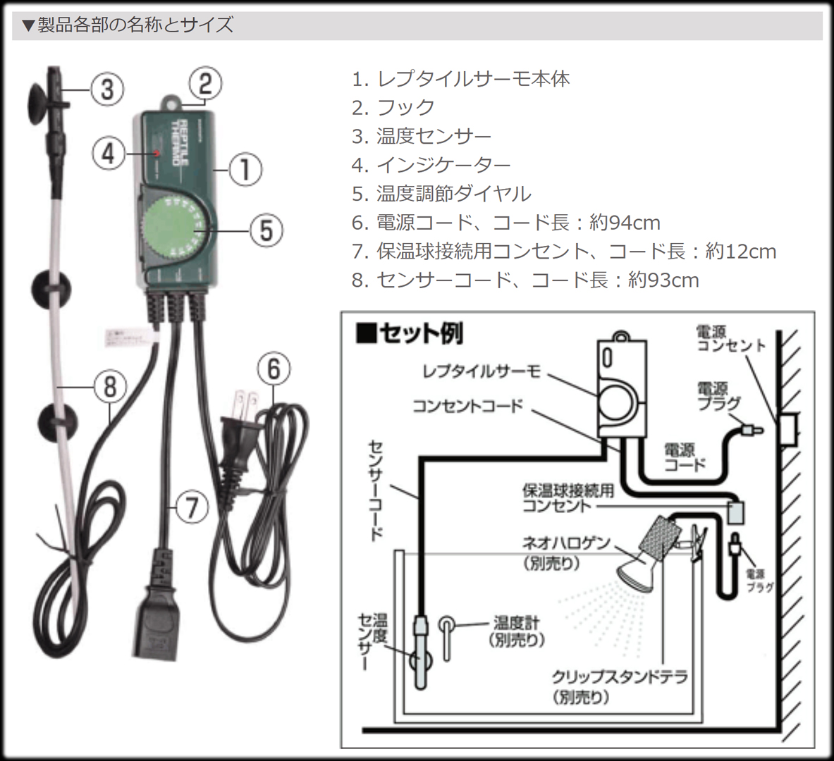 レプタイルサーモ　使用方法