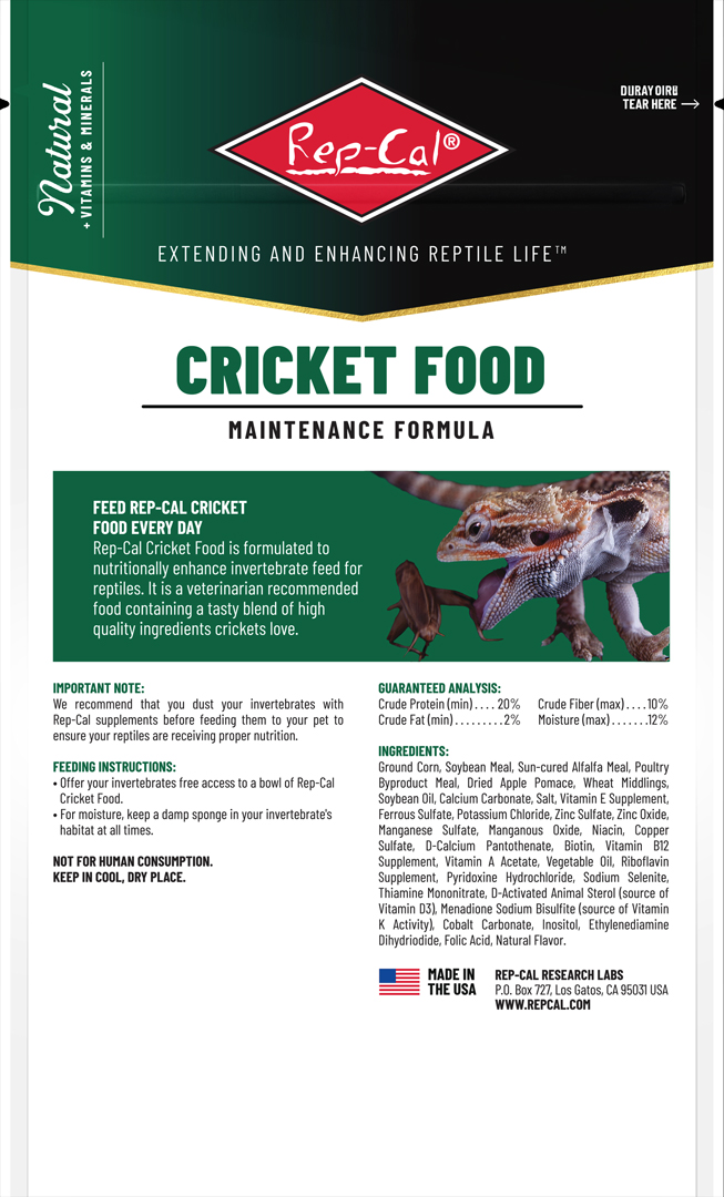 コオロギフード170g　パッケージ裏面