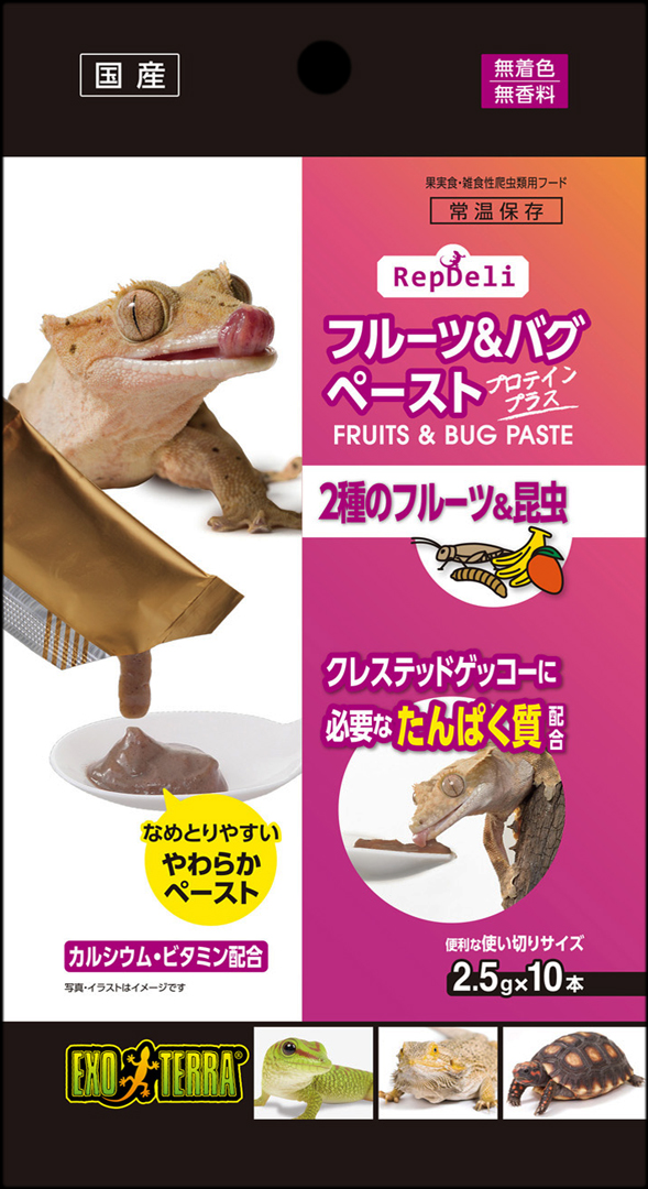 フルーツ&バグペーストプロテインプラス パッケージ正面