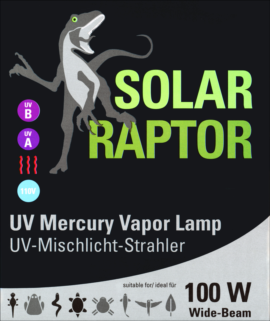 ソーラーラプター UVマーキュリーランプ100W　パッケージ正面
