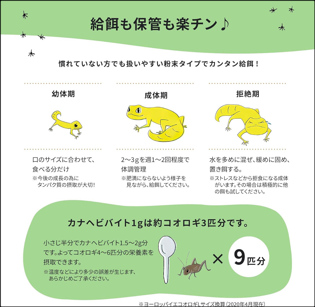 カナヘビバイト　給餌量