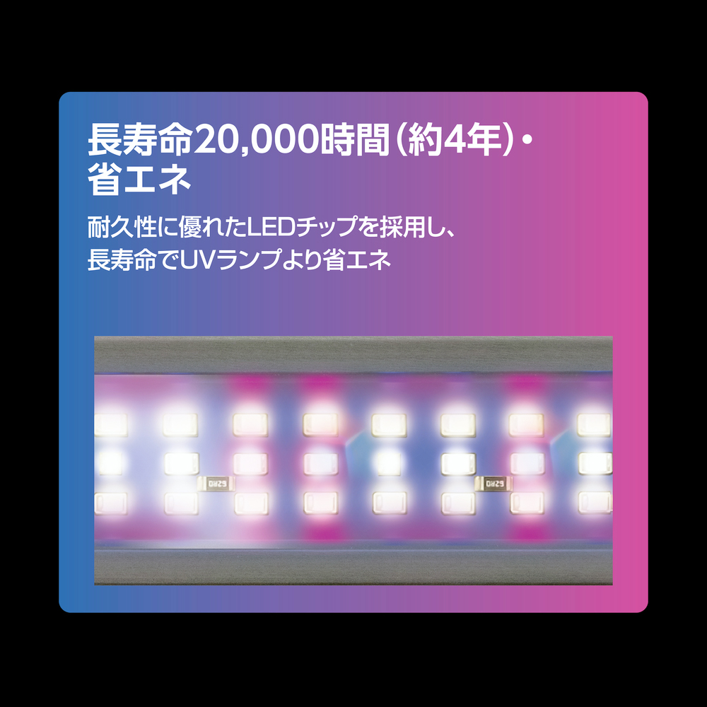 テラスカイUVスライド10W　寿命20,000時間