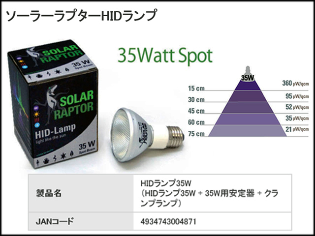 ソーラーラプターHIDランプ35W　SOLAR RAPTOR HID-Lamp 35W