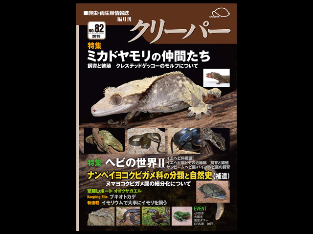 CREEPER（クリーパー） NO.82　ミカドヤモリの仲間たち　ヘビの世界Ⅱ