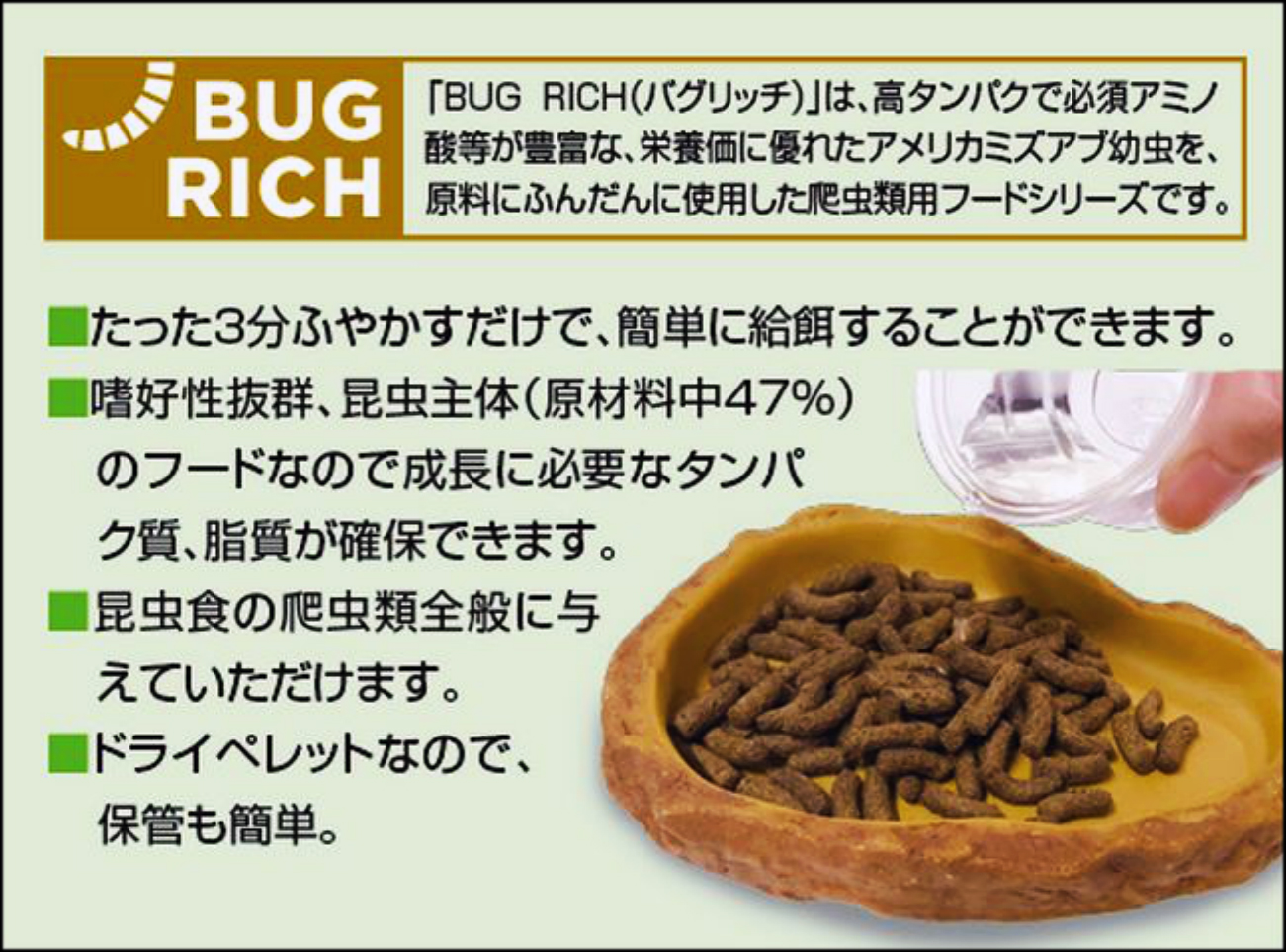 レオパブレンドフード　バグリッチ　BUG RICH　商品説明