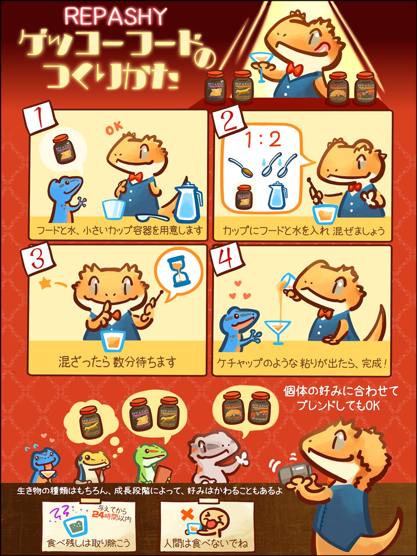 レパシー ゲッコーフードの作り方
