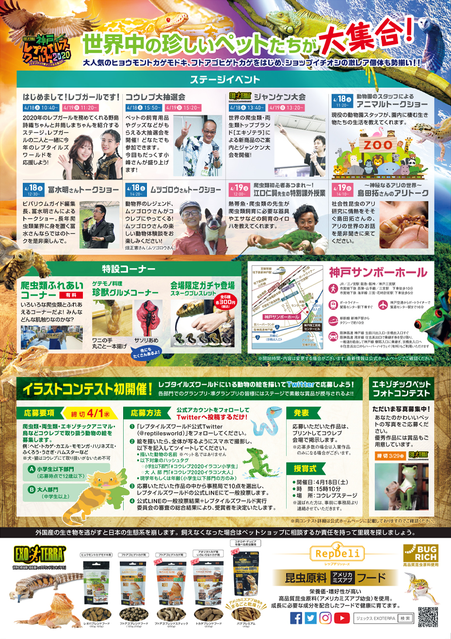 神戸レプタイルズワールド 爬虫類イベントカレンダー 神戸レプタイルズワールド 爬虫類イベントカレンダー