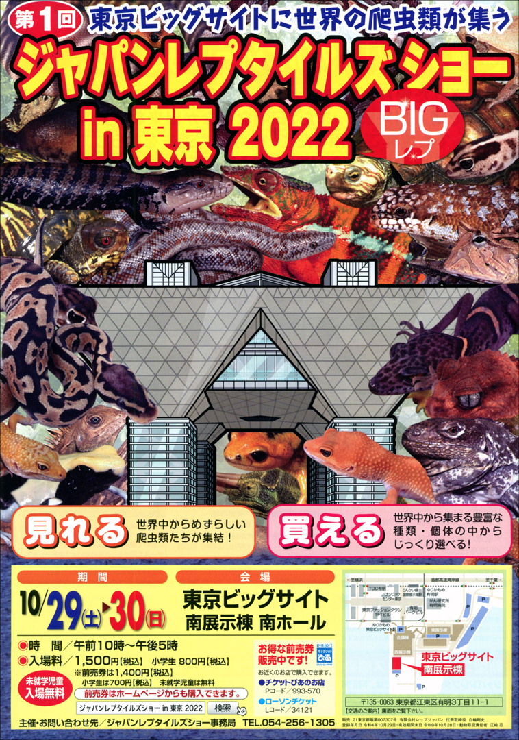 ジャパンレプタイルズショーin東京2022秋 (BIG秋レプ)　東京ビックサイトで開催