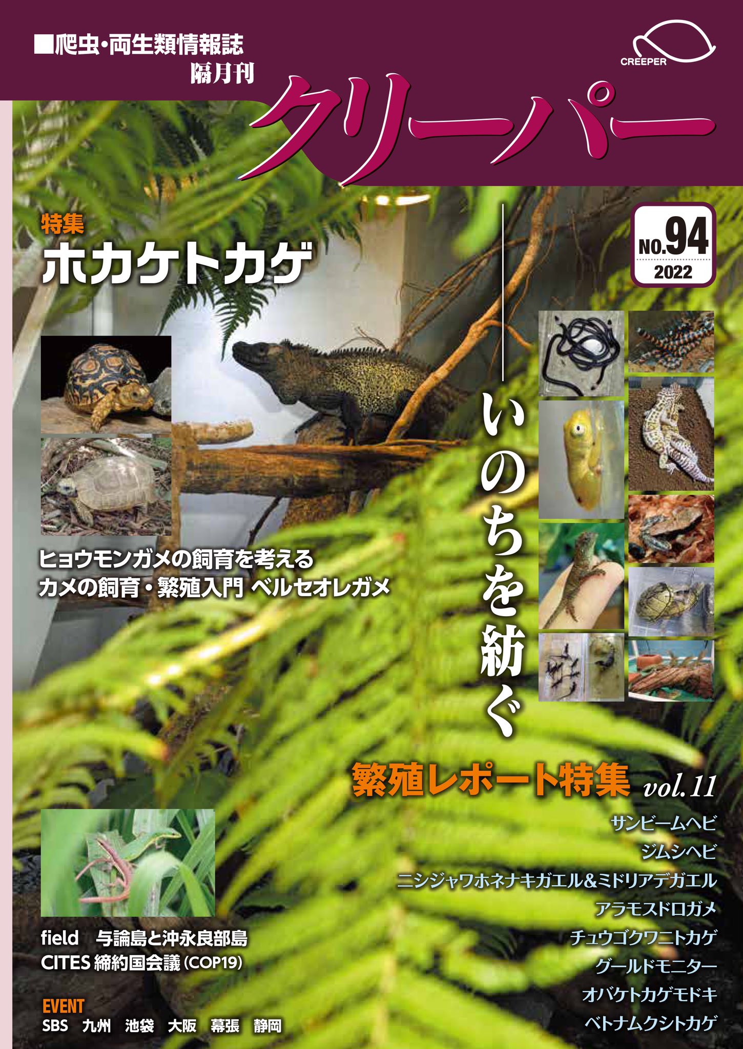 クリーパー No.20~29 爬虫・両生類情報誌