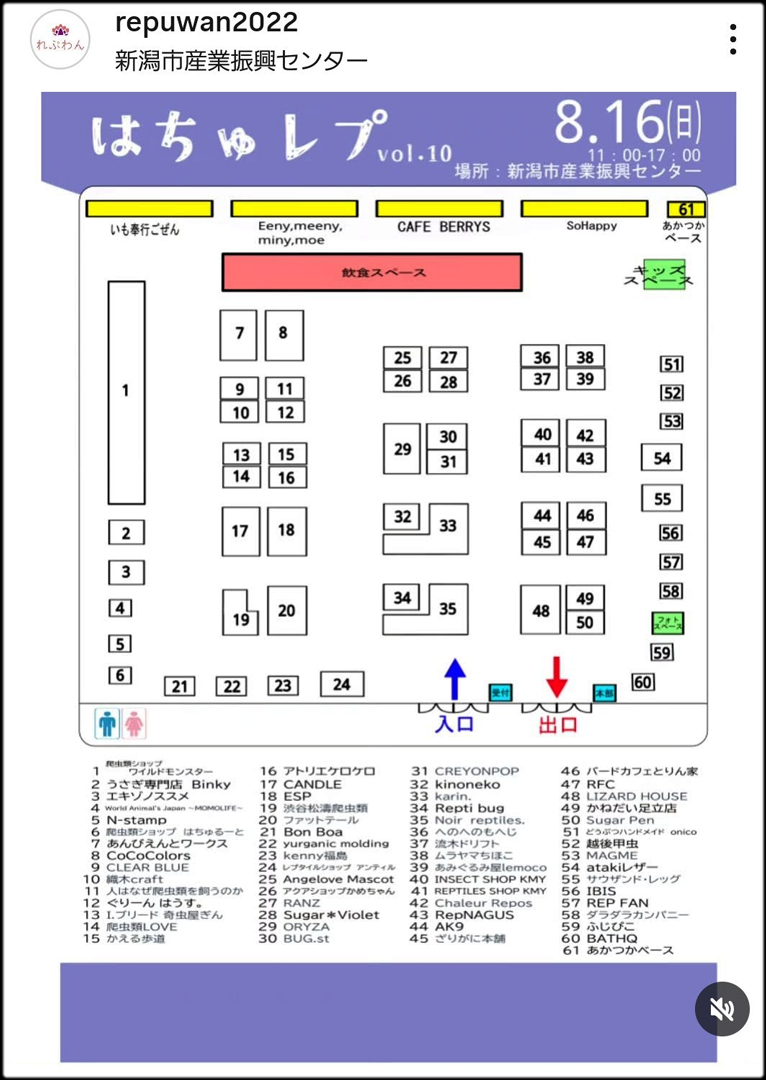 はちゅレプ vol.10 2026年8月開催 会場マップ